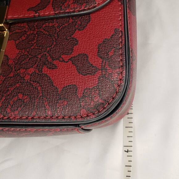 MK Burgundy Leather Lace Purse - Picture 9 of 12